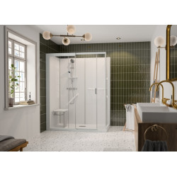 Kinemagic7 Sérénité+ 170x90 Angle Coulissant Haute Transparent Thermostatique - KINEDO KT-1709-AHC-TN3-GSPL 
