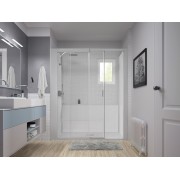 Kinemagic7 Design 170X80 Niche Coulissant Mixte Transparent Mécanique - KINEDO KT-1708-NMC-TN2-XDP 