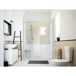 Kinemagic7 Sérénité 170x70 Niche Solo Mixte Transparent Mécanique - KINEDO KT-1707-NMS-TN2-GSX 