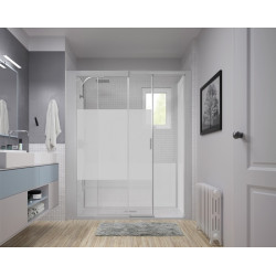 Kinemagic7 Design 170X70 Niche Coulissant Mixte Dépoli 1 bande Thermostatique - KINEDO KT-1707-NMC-DB3-XDY 