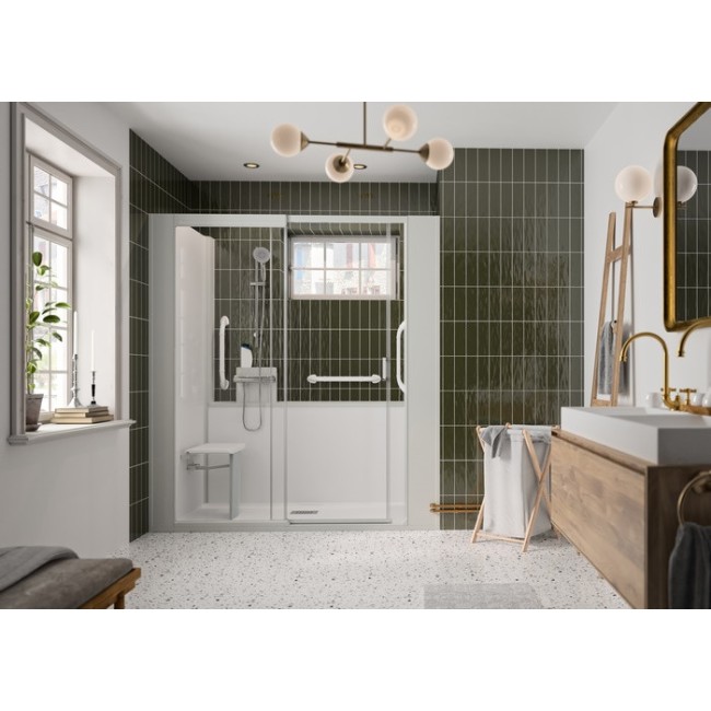 Kinemagic7 Sérénité+ 160x90 Niche Coulissant Mixte Transparent Thermostatique - KINEDO KT-1609-NMC-TN3-GSPQ 