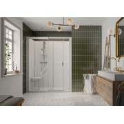 Kinemagic7 Sérénité+ 160x90 Niche Coulissant Haute Transparent Thermostatique - KINEDO KT-1609-NHC-TN3-GSPV 