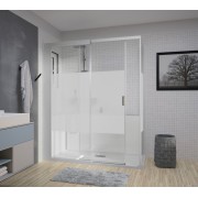 Kinemagic7 Design 160X90 Angle Coulissant Basse Dépoli 1 bande Mécanique - KINEDO KT-1609-ABC-DB2-XDY 