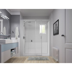 Kinemagic7 Design 160X70 Niche Coulissant Mixte Transparent Thermostatique - KINEDO KT-1607-NMC-TN3-XDR 