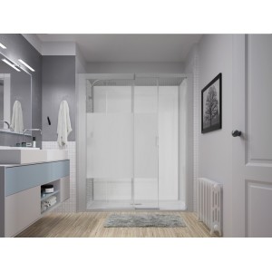 Kinemagic7 Design 140X90 Niche Coulissant Haute Dépoli 1 bande Mécanique - KINEDO KT-1409-NHC-DB2-XDD 