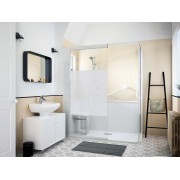 Kinemagic7 Sérénité 140x90 Angle Solo Basse Dépoli 1 bande Thermostatique - KINEDO KT-1409-ABS-DB3-GS6 