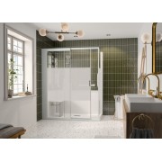 Kinemagic7 Sérénité+ 140x90 Angle Coulissant Basse Dépoli 1 bande Thermostatique - KINEDO KT-1409-ABC-DB3-GSPZ 