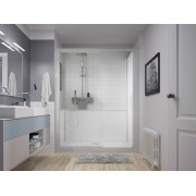 Kinemagic7 Design 140X80 Niche Solo Basse Transparent Thermostatique - KINEDO KT-1408-NBS-TN3-XD0 