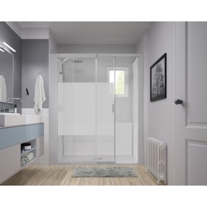 Kinemagic7 Design 140X70 Niche Coulissant Mixte Dépoli 1 bande Thermostatique - KINEDO KT-1407-NMC-DB3-XD4 