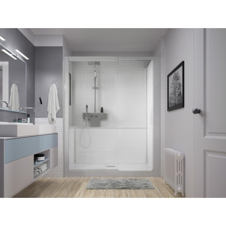 Kinemagic7 Design 140X70 Niche Solo Basse Transparent Thermostatique - KINEDO KT-1407-NBS-TN3-XD2 
