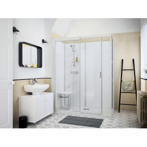 Kinemagic7 Sérénité 140x70 Angle Coulissant Haute Transparent Thermostatique - KINEDO KT-1407-AHC-TN3-GS5 