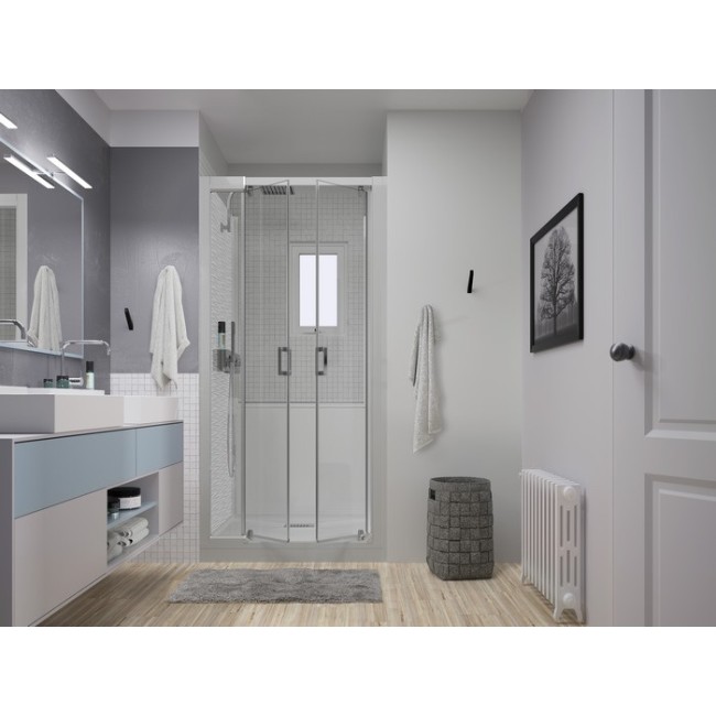 Kinemagic7 Design 120X80 Niche Pivotant Mixte Transparent Mécanique - KINEDO KT-1208-NMP-TN2-XDM 