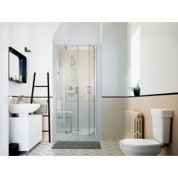 Kinemagic7 Sérénité 120x80 Niche Pivotant Basse Transparent Mécanique - KINEDO KT-1208-NBP-TN2-GSV 