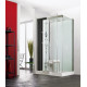 Cabine Horizon 2 Bas 120 Pivotant Hydro+Hammam Perle Noire - KINEDO CMH134N12