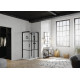 Cabine Brooklyn noir clt, 120x90 verre sérigraphié 2 bandes , thermo - KINEDO CA241N2BHE