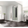 Cabine Horizon 2 Bas 80 Carre Pivotant Niche Th Perle Noire - KINEDO CA131N12