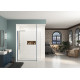 Paroi Ekinox Duo 140 profilé kobalt, verre transparent - KINEDO PA4225KTNE
