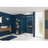 Smart Express Porte Pivotante 140X190 Cm Profile Chrome Verre Transparent - KINEDO PA1906CTNE