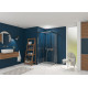 Smart Express Porte Coulissante Angle 90X190 Cm Profile Chrome Verre Transparent - KINEDO PA1922CTNE
