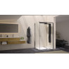 Paroi Flat 8mm clt angle 120 profilé chromé verre transparent, fixe à droite - KINEDO PA774CTNED