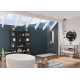 Paroi Alpha Solo 90 Chromé Transparent - KINEDO PA605CTNE