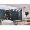 Paroi Alpha Solo 90 Chromé Transparent - KINEDO PA605CTNE