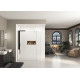 Paroi Ekinox Duo 80 profilé Inox, verre transparent - KINEDO PA4221ITNE