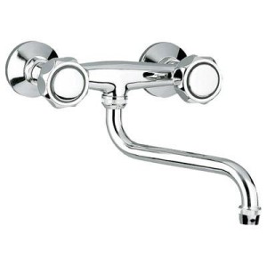 Evier mural avec bec orientable Chromé ORDO  - CRISTINA ONDYNA OR12451