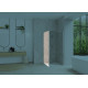 Smart Design retour fixe sans seuil 75 profilé chromé verre transparent - KINEDO PA90151CTNE