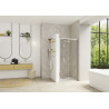 Smart Design pliante 80 profilé chromé verre transparent - KINEDO PA90232CTNE 