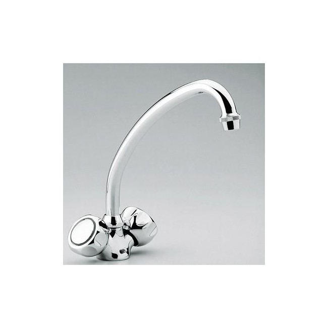 EVIER ORDO COL DE CYGNE ORIENTABLE TETES CERAMIQUE CHROME - CRISTINA ONDYNA OR13251