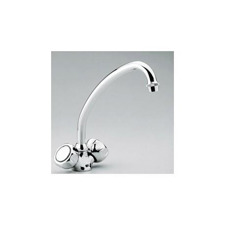 EVIER ORDO COL DE CYGNE ORIENTABLE TETES CERAMIQUE CHROME - CRISTINA ONDYNA OR13251