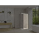 Smart Design accès d'angle clt sans seuil 90 profilé chromé verre transparent d - KINEDO PA90164CTNED