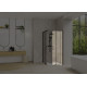 Smart Design accès d'angle clt sans seuil 70 profilé noir verre transparent d - KINEDO PA90160NTNED