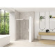 Smart Design coulissante sans seuil 90 profilé blanc verre transparent g - KINEDO PA90110BTNEG
