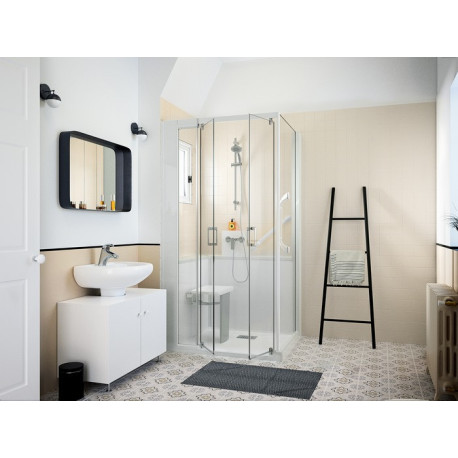 Kinemagic7 Sérénité 120x70 Angle Pivotant Basse Transparent Mécanique - KINEDO KT-1207-ABP-TN2-GSA 