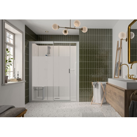 Kinemagic7 Sérénité+ 140x80 Niche Coulissant Haute Dépoli 1 bande Mécanique - KINEDO KT-1408-NHC-DB2-GSP4 