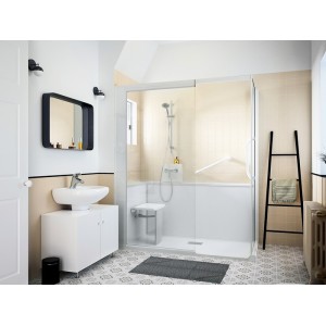 Kinemagic7 Sérénité 140x90 Angle Solo Basse Transparent Mécanique - KINEDO KT-1409-ABS-TN2-GSZ 