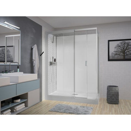 Kinemagic7 Design 140X90 Angle Coulissant Haute Transparent Mécanique - KINEDO KT-1409-AHC-TN2-XDH 