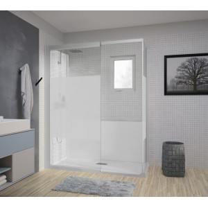 Kinemagic7 Design 160X70 Angle Solo Mixte Dépoli 1 bande Thermostatique - KINEDO KT-1607-AMS-DB3-XDX 