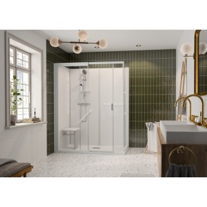Kinemagic7 Sérénité+ 160x80 Angle Coulissant Haute Transparent Thermostatique - KINEDO KT-1608-AHC-TN3-GSPN 