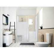 Kinemagic7 Sérénité 160x90 Niche Coulissant Mixte Dépoli 1 bande Thermostatique - KINEDO KT-1609-NMC-DB3-GSI 