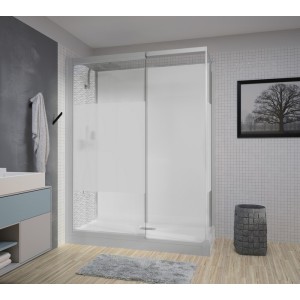 Kinemagic7 Design 140X90 Angle Solo Haute Dépoli 1 bande Thermostatique - KINEDO KT-1409-AHS-DB3-XD8 