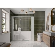 Kinemagic7 Sérénité+ 140x80 Niche Coulissant Basse Transparent Mécanique - KINEDO KT-1408-NBC-TN2-GSP5 