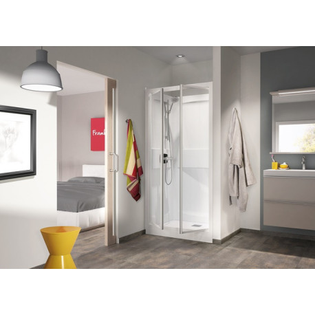 Cabine Kineprime 3 100X80 Niche 2P Haut Transparent Th - KINEDO CA6500TTN 