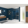 Smart Express Porte Coulissante 140X190 Cm Profile Chrome Verre Transparent - KINEDO PA1915CTNE 