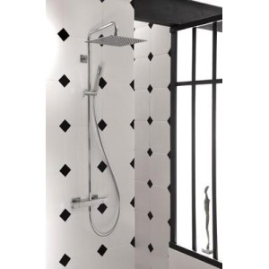 .COLONNE DE DOUCHE QUADRI 300 NF THERMOSTATIQUE CHROME  - CRISTINA ONDYNA QD48651