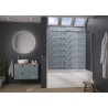 Pare-bain Pegasus 2 clt 180x148 profilé chromé verre transparent droite - KINEDO PB162CTNED