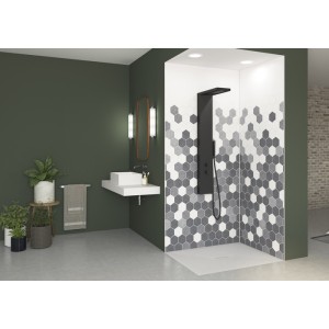 Panneau Mural Kinewal Design 3mm 1500X2020 Tomette Camaieu Gris - KINEDO PM321 