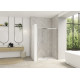 Smt Design Extensible clt ss 157/170 prof chr verre transp, fixe à droite - KINEDO PA9237CTNED